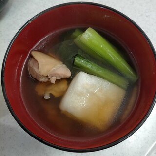 小松菜と鶏肉のお雑煮